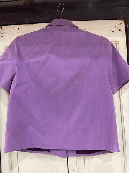 CF35-6 SHORT SLEEVE W/STUDS ON POCKETS-XS-LAVENDER