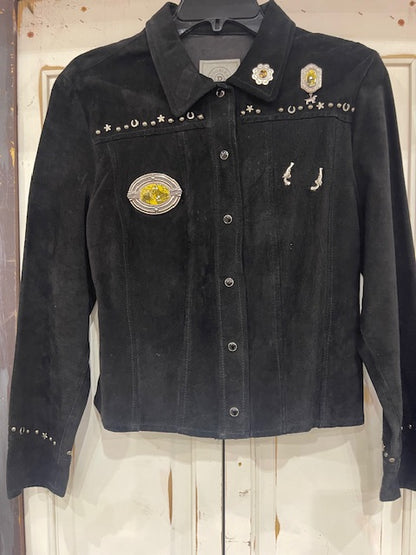 CF35-15 SUEDE SHACKET W/PINS & STAR/HORSHOES STUDS-SM