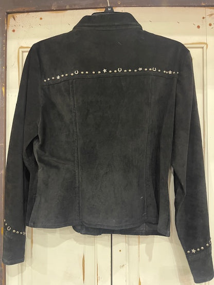 CF35-15 SUEDE SHACKET W/PINS & STAR/HORSHOES STUDS-SM