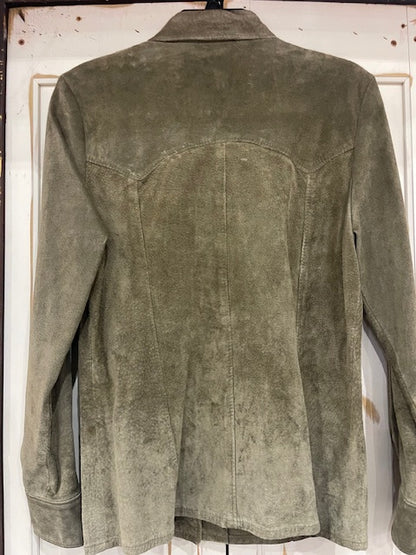 CF35-17 SUEDE SHIRT JKT-OLIVE-SM