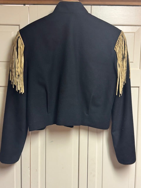 CF40-8 VINTAGE MILITARY JKT W/HEAVY FLORAL STITCH-LRG