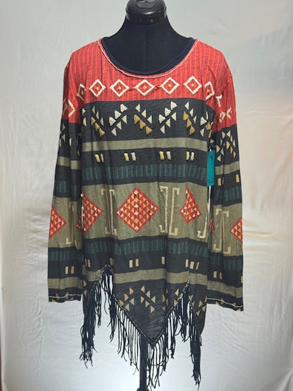 CF17-15 MULTI COLOR/ANGLE CUT FRINGE-M