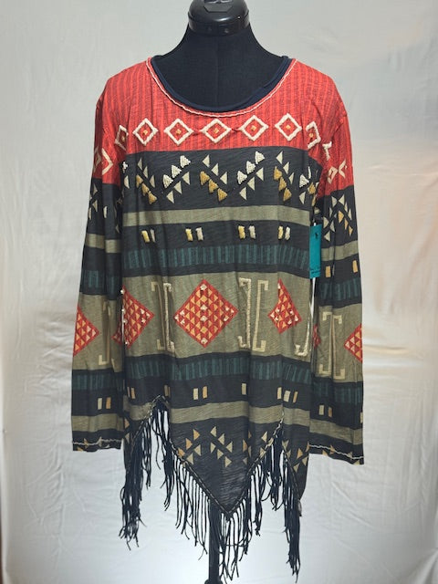 CF17-15 MULTI COLOR/ANGLE CUT FRINGE-M