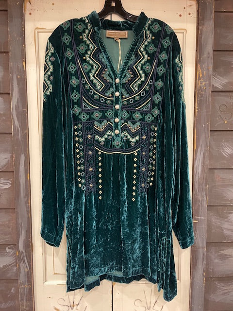 CF31-16 CHILI LINE VELVET TUNIC-XL