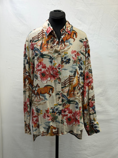 CF84-17 FLORAL/HORSE TOP M