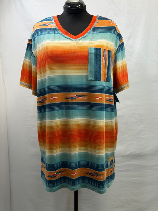 CF105-39 BRIGHT SERAPE TOP 2X