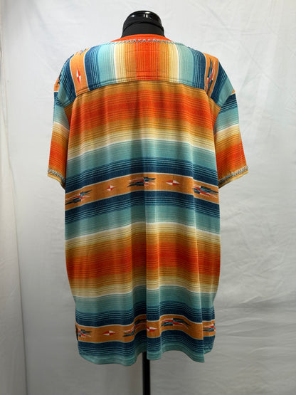 CF105-39 BRIGHT SERAPE TOP 2X