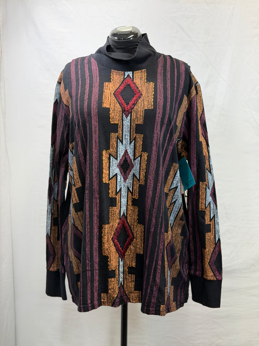 CF105-40 WIDE RUINS MOCK TOP 2X
