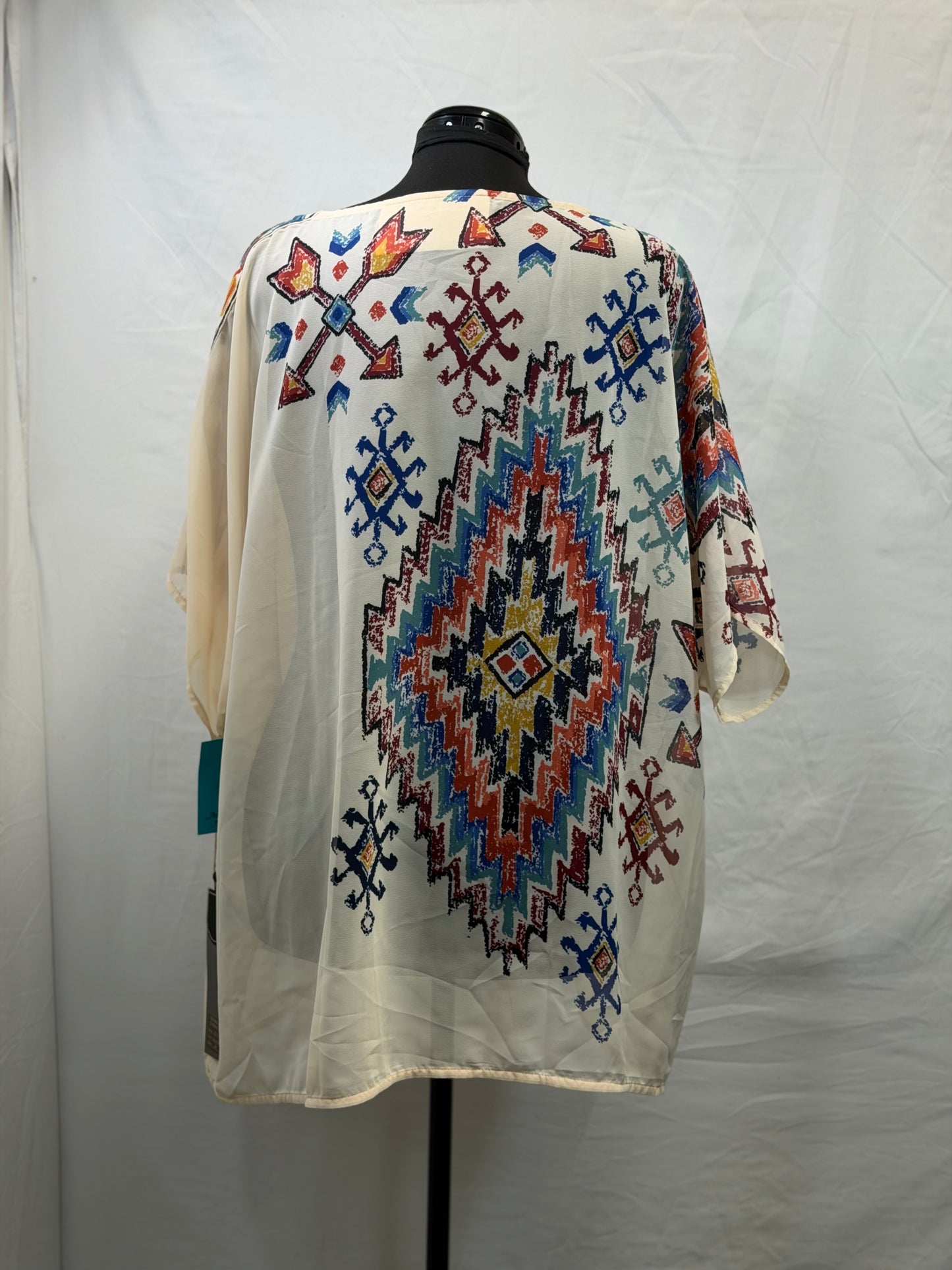 CF105-48 CREAM SHEAR TOP