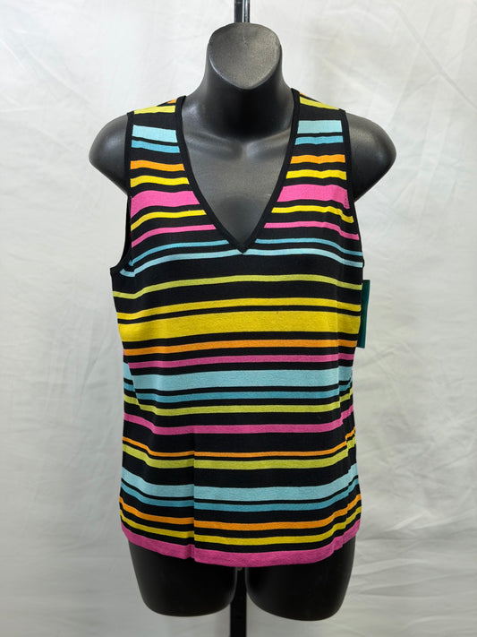 CF107-72 STRIPED V NECK TANK S