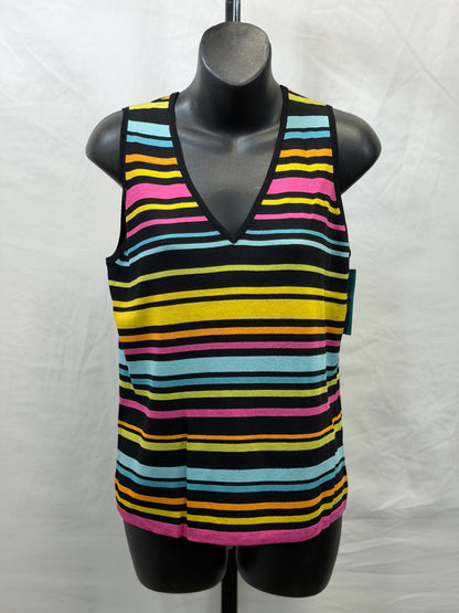 CF107-73 STRIPED V NECK TANK S