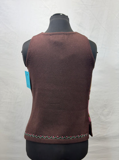 CF107-99 KNIT PAISLEY VEST XS