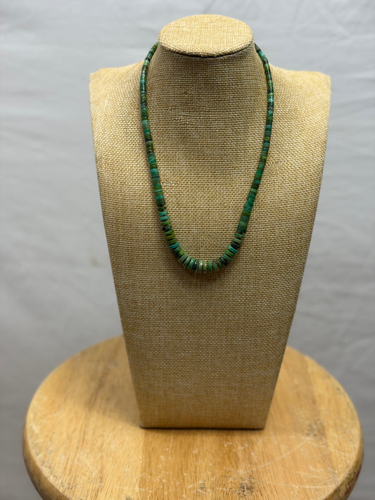 CF105-73 GREEN TURQ NECKLACE