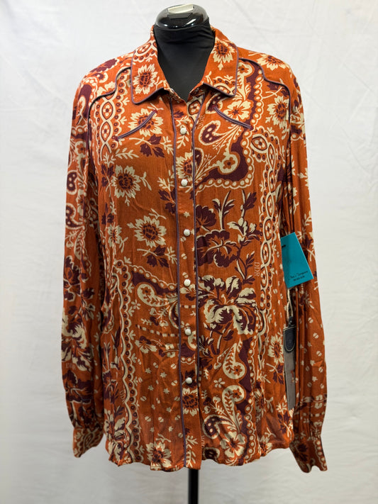 CF105-92 ORANGE BANDANA TOP 2X