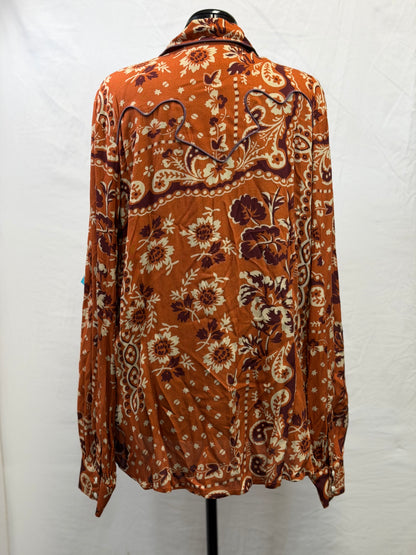 CF105-92 ORANGE BANDANA TOP 2X