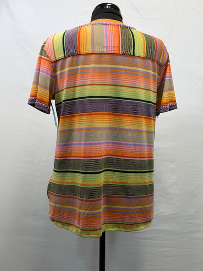 CF47-45 ORG/PNK STRIPE TOP M
