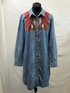 CF45-6 CORD BIB TENCEL DRESS M