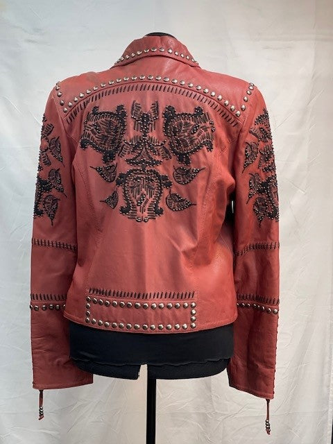 CF3-34 BURGANDY/BLK BEADS JACKET XL