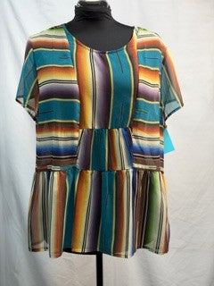 CF59-38 SHEER SERAPE TOP 1X