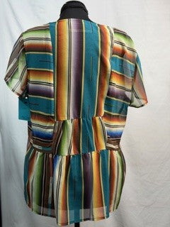 CF59-38 SHEER SERAPE TOP 1X