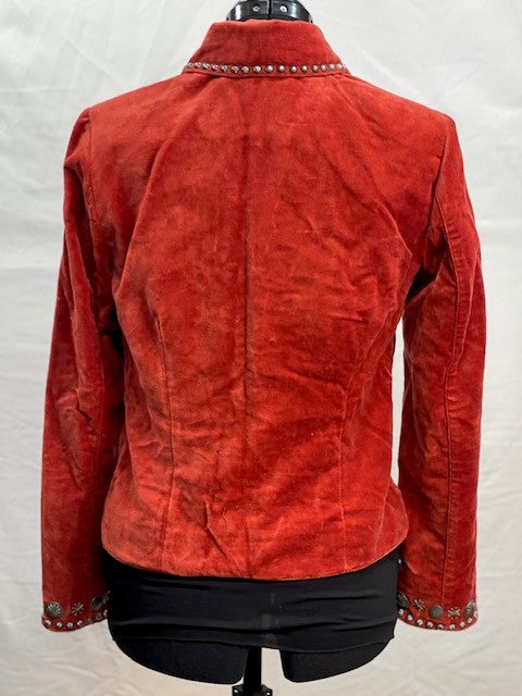 CF48-45 ORANGE COTTON/VELVET JACKET XS