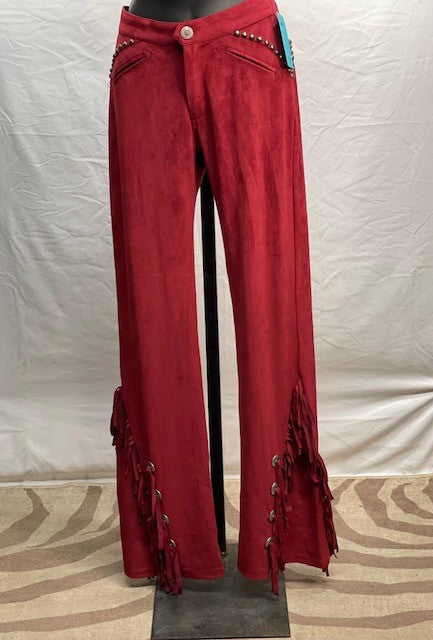 CF48-50 FAUX SUEDE MERLOT PANT 4