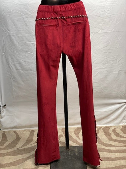 CF48-50 FAUX SUEDE MERLOT PANT 4