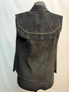CF46-192 BLK/RED SUEDE VEST XS