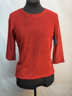 CF46-203 3/4 SLV TOP RED S