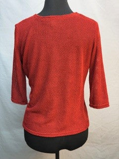 CF46-203 3/4 SLV TOP RED S