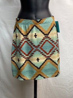 CF76-16 TURQ KNIT SKIRT S
