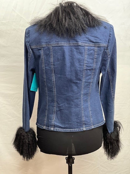 CF46-167 DENIM/MONGOLIAN LAMB XS