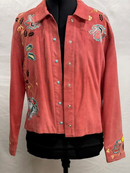 CF46-168 PINK SUEDE JACKET S