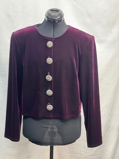 CF46-185 PURPLE VELVET TOP S