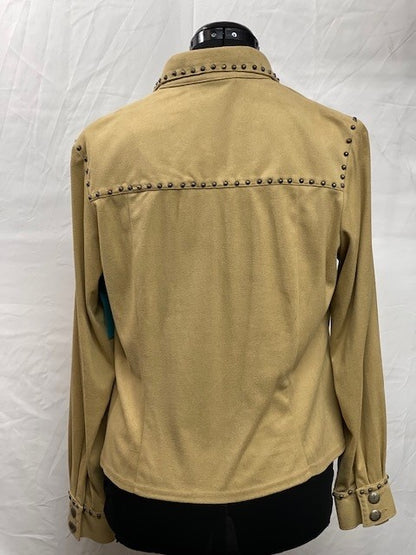 CF46-173 FAUX SUEDE TOP S