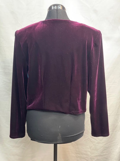 CF46-185 PURPLE VELVET TOP S
