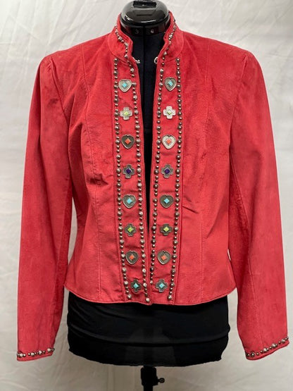 CF46-179 RED SUEDE W/CHARMS JCT S