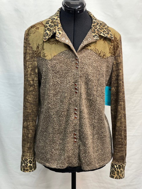 CF46-186 WOOL PRINT TOP M