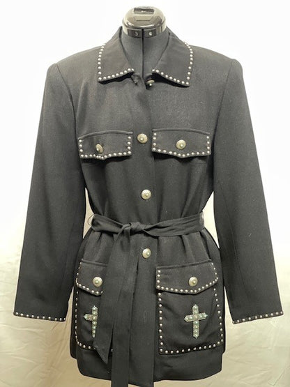 CF46-181 CREPE JACT WITH CROSSES S