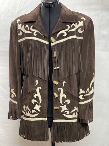 CF46-182 BROWN SUEDE HORN BUTTON S