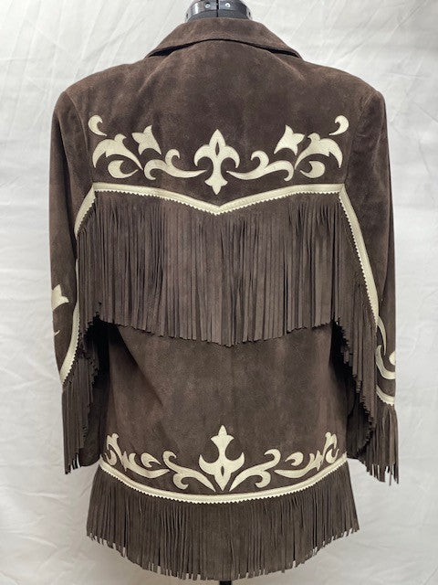 CF46-182 BROWN SUEDE HORN BUTTON S