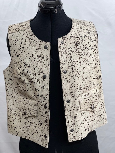 CF68-5 HAIR ON HIDE VEST S