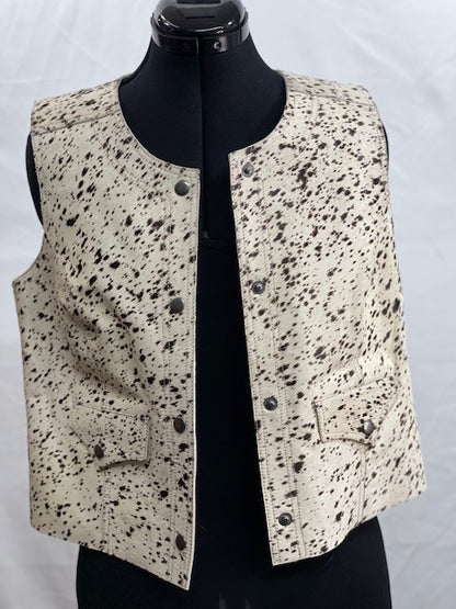 CF68-5 HAIR ON HIDE VEST S