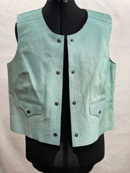 CF68-6 HAIR ON HIDE VEST L