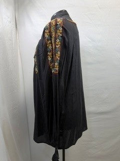 CF103-23 BLK TUNIC W/TASSELS L