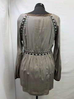CF103-18 TAUPE TUNIC W/ POCKETS L