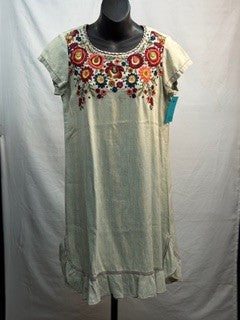 CF42-171 FLORAL SHIRT DRESS S