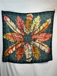 CF42-125 FEATHER SCARF 36X36