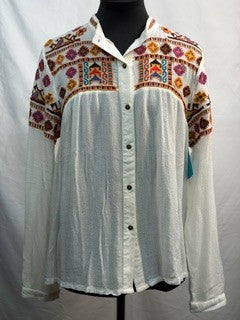 CF42-182 BLOUSE W/ BRIGHT EMB S