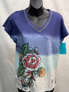 CF42-116 CROSS STITCH TOP S